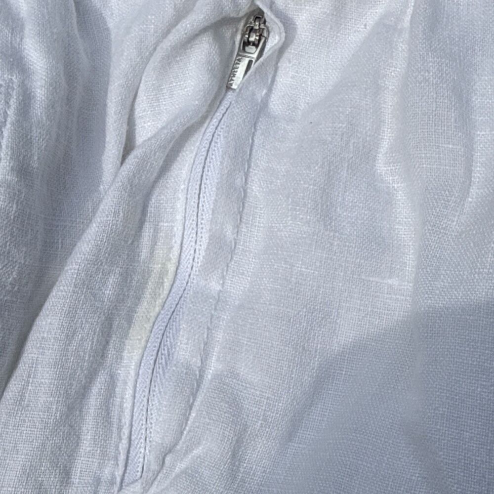 Athleta XS Retreat Linen High Rise Ankle Pants Relaxed White Summer Pants - Picture 10 of 13